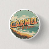 Carmel by the sea beach california pacific coast button (Vorderseite)