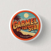 Carmel by the sea beach california pacific coast button (Vorderseite)