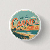 Carmel by the sea beach california pacific coast button (Vorderseite)
