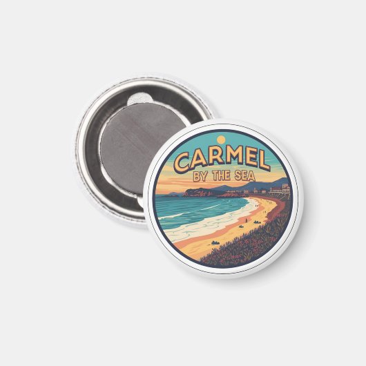 Carmel by the sea beach california pacific coast magnet (Vorderseite/Rückseite)