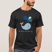 Carmel-by-the-Sea California Niedlich Whale Lover T-Shirt (Vorderseite)