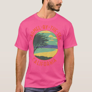 Carmel-by-the-Sea California Retro-Distressed Circ T-Shirt