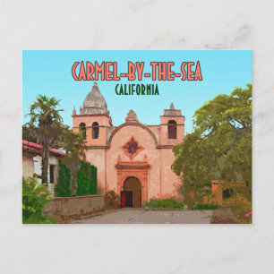 Carmel-By-The-Sea-Missionsbasilika Kalifornien Postkarte