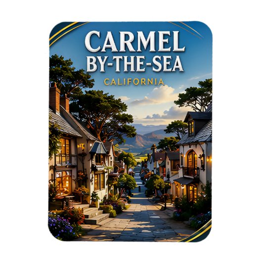 Carmel-by-the-Sea Ozeanblick Magnet (Vertikal)