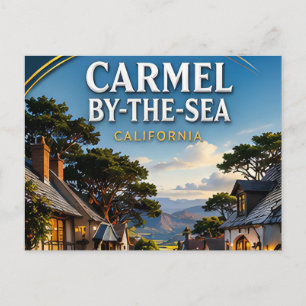 Carmel-by-the-Sea Ozeanblick Postkarte