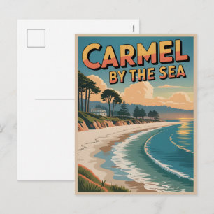 Carmel by the Sea Strand Kalifornien Pazifikküste Feiertagspostkarte