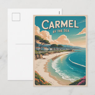 Carmel by the Sea Strand Kalifornien Pazifikküste Feiertagspostkarte