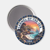 Carmel-by-the-sea USA Magnet (Vorderseite/Rückseite)
