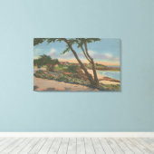 Carmel, CA - Zuhause entlang der Küste Leinwanddruck (Insitu (Holzboden))