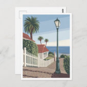 Carmel, CA - Zuhause entlang der Küste Postkarte (Vorne/Hinten)