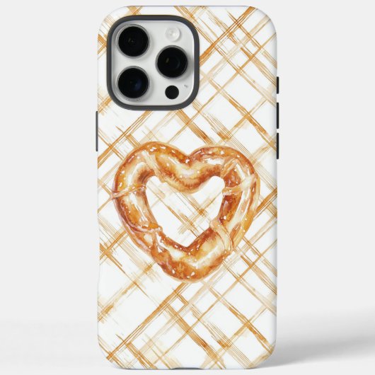 Carmel Cream Heart Pretzel Case-Mate iPhone Hülle (Rückseite)