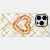 Carmel Cream Heart Pretzel Case-Mate iPhone Hülle (Rückseite (Horizontal))