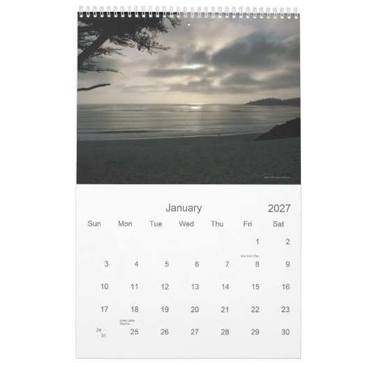 Carmel durch den Kalender des Meer 2012 (Jan 2027)