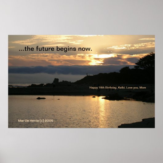 Carmel Gold Sunset Poster (Personalize) (Vorne)