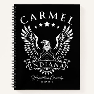 Carmel Hamilton Landkreis Indiana Vintag Eagle Notizblock