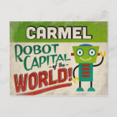 Carmel Indiana Robot - Funny Vintag Postkarte (Vorderseite)