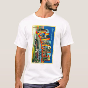 Carmel, Kalifornien - große Buchstabe-Szenen T-Shirt