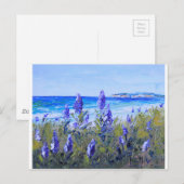 Carmel Kalifornien, Strand, Lupinen, Postkarte (Vorne/Hinten)