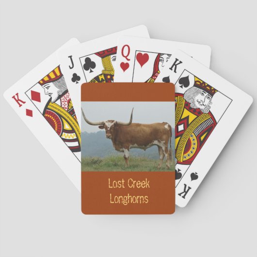 Carmel Longhorn Steer Playing Cards - personalisie Spielkarten (Rückseite)
