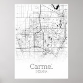 Carmel Map - Indiana - City Map Poster (Vorne)