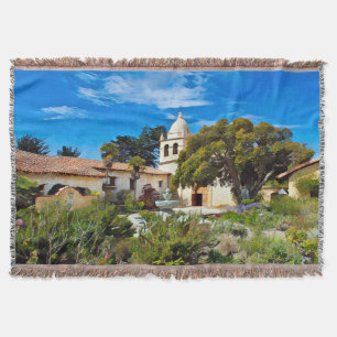 CARMEL MISSION BASILICA Throw Blanket Decke