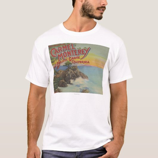Carmel, Monterey u. pazifische Waldung, CA - T-Shirt (Vorderseite)