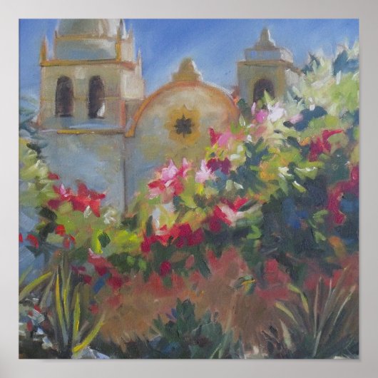 Carmel Spanish Mission California Garden Poster (Vorne)