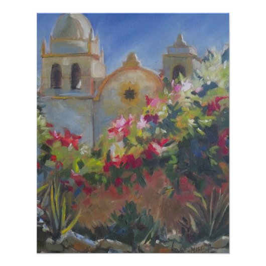 Carmel Spanish Mission California Garden Poster (Vorderseite)