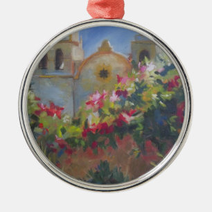 Carmel Spanish Mission California Garden Silbernes Ornament