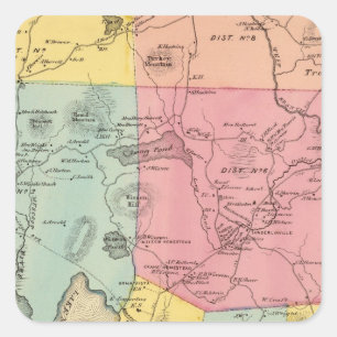 Carmel, Stadt Quadratischer Aufkleber