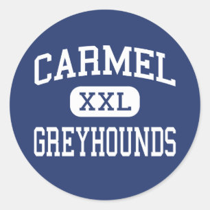 Carmel - Windhunde - Highschool - Carmel Indiana Runder Aufkleber