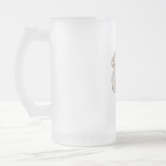 Carmelite Emblem-mattierte Bier-Tasse Mattglas Bierglas (Links)
