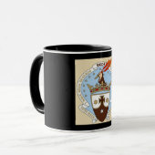 Carmelite Tasse mit schwarzem Hintergrund (Vorderseite Links)