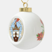 Carmelite Weihnachtsverzierung Keramik Kugel-Ornament (Rechts)