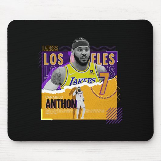 Carmelo-anthony -basketball-papier-plakat-lakers A Mousepad (Vorne)