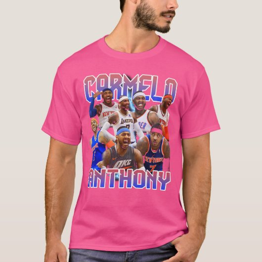 Carmelo Anthony Retro Collage T-Shirt (Vorderseite)