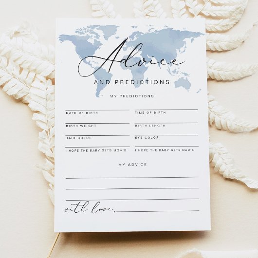 CARMEN Adventure Baby Advice and Predictions Card Einladung