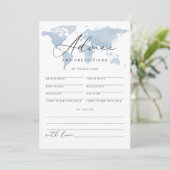 CARMEN Adventure Baby Advice and Predictions Card Einladung (Stehend Vorderseite)