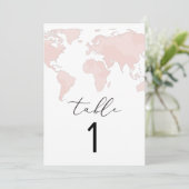 CARMEN Adventure Travel Pink Karte Tischnummer Car (Stehend Vorderseite)