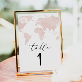 CARMEN Adventure Travel Pink Karte Tischnummer Car