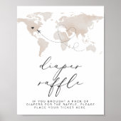 CARMEN Beige Karte Adventure Baby Diaper Raffle Poster (Vorne)