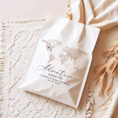 CARMEN Beige Karte Adventure Baby Dusche Geschenktütchen