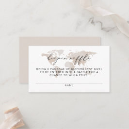 CARMEN Beige Karte Adventure Diaper Raffle Ticket