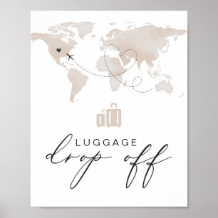 CARMEN Beige Reise schien Gepäck fallen lassen Poster