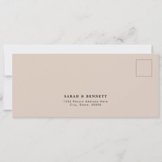 CARMEN Beige World Map Boarding Pass RSVP Card Einladung (Rückseite)