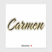 Carmen black gold Lettering Aufkleber Sticker (Blatt)
