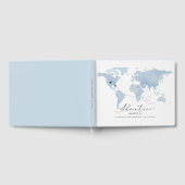 CARMEN Blue Map Adventure Baby Dusche Gästebuch (Voll)