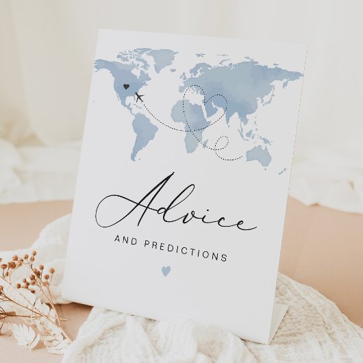 CARMEN Blue Travel Themed Guest Karo in Sockelschild