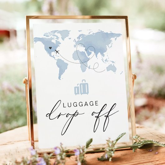 CARMEN Blue Travel Themed Luggage Drop Off Poster