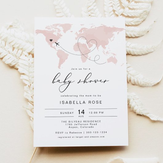 CARMEN Blush Pink Karte Reiseabenteuer Kinderdusch